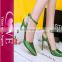 China supplier new arrivals high heel shoes gold sandals heeled for women