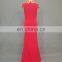 Formal V Neckline Cap Sleeve Beaded Slit Front Arabic Women's Long Evening Dress