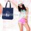 Korea Women Long Strap Shopping Denim Shoulder Bag