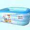 PVC Inflatable Round 3-Ring Fish Printed Baby Bath Pool