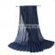 Single color plain pattern crinkled hijab scarf for ladies wholesale