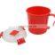 Plastic Microwave Cookware soup cup with clear lid