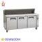 Stainless steel Glass 2-Doors Work table chiller for commercial use