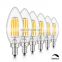 Dimmable 1W 3W 5W 7W E14 E12 Filament C32 LED Candle Bulb