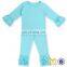 Blue Girls Ruffle Pants Set, Smocked Children Clothing Wholesale, Boutique Children Clothing