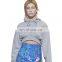 LAITE H2015  autumn&winter custom women's crop top hoodie 100% cotton crop hoodie for women