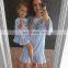 Newborn Baby Girl Family Matching Clothes Mom And Daughter Dress Nine Quarter Stripe Tassel Mini Mother And Daughter Outfits