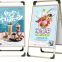 Aluminium alloy poster stand billboard type A AD stand folding display stand