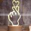 Acrylic Led Night Light 3d wood Base colorful Lamp For Home Decoration