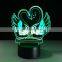 Valentines Day Gift 3D Lamp LED Night Light 7 Colors Table Lamp Home Decor Touch Sensor
