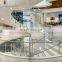 safety customized balustrade curved tempered glass for stairs