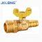 J2039 Brass Male Screw Leakproof Gas zinc ball valve servo with Mouth valve ball