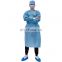 AAMI Level 2 Poly-Coated PP Medical Waterproof Isolation Gown