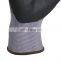 Gradeen construction labor working hand protective black nirtile coated oil resistant gloves printed with logo