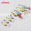 8pcs/box Hard Fishing Lure Fishing Tackle Treble Hook Metal Sequins Fishing Spoon Lure