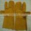 Best selling cow split leather heat resistant welding gloves, safety protective industrial gloves for welders