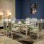 European design luxury classic solid wood 6 chair mesas dining table sets