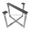 Newest Metal Iron Stainless Steel Furniture Coffee Bar  Restaurant Base Dining Height Table Frame With 90 Degree Angled Design