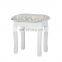 LED Lights White Fineboard Mirrored Dressing Table