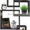 4 Cube Intersecting Wall Mounted Floating Shelves