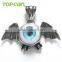 Topearl Jewelry Blue Evil Eye Bat Wing Gothic Pendant Stainless Steel MEP03-10