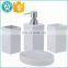 low price factory manufacturer acrylic 4pcs/set dispenser tumbler toothbrush holder soap dish cheap purple bathroom sets