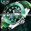 LIGE 8957 New Waterproof Dive Chronograph  Silicone Mens Watches Stainless Steel Quartz Wristwatches Watches Sports