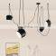 Simple Small Drum Pendant Lamp LED Chandeliers Restaurant Kitchen Nordic Industrial Contemporary Kitchen Ceiling Hanging Light