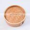 Japanese round wooden food bento box