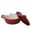 5 Set Mini Cooking Pots Serving With Stand Creative Cooker Set Handle Induction Nordic Oval Enameled Iron Non Stick Casserole