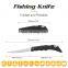 Black handle fish pattern fish fillet knives with customized logo stainless steel outdoor sports fishing knife