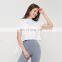 Lightweight Anti-Odor Short Sleeve Casual Breathable Crop Top Ladies Gym Fitness Sports Blouse Shirt Women Workout Exercise Wear