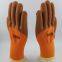 thicked polyester knitted foamed latex palm and fingers coated safety work gloves