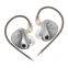Adjustable Dual fone de ouvido In-ear Headphones Hifi Wired Earplugs Auriculares con cable ecouteurs