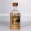 NP-60005 clear glass bottle with wooden cover