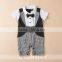 Baby Boy Tuxedo Romper Suit Newborn Boys One Pieces Rompers Baby Boy Formal Clothes Infant Gentleman Jumpsuit