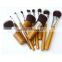 11pcs/set Professional Makeup Brushes Set Wood Superior Soft Cosmetic Eyeshadow Foundation Concealer Make up Brush Set with Bag