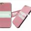 2016 Latest Design Two-Tone Stripe Leather Case for iPhone 6