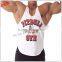 Black with White Stripe Design BODYBUILDING RACERBACK T BACK GYM STRINGER SINGLETS