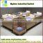 Factory directly sale clothing wood display cabinet hexagon glass display cabinet
