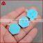 Silver Pendant Turquoise Disc Matching Gold Plated Plain Silver Pendant
