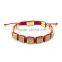rose gold square beads inlay black crystal knotted bracelet