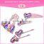 best design lovely pink cat resin pins nylon elastic hair band girls hair accessories for kids