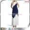 dubai evening dress color block cocktail dress round halter neck dress prom navy blue and white wedding dress