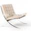 Modern Lobby Sofa Chair, Modern Style Leather Sofa, Barcelona Chair with Ottoman SF-505