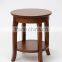 Antique Dia 50cm Round Two-tier Brown/White Wooden Coffee Table/End Table/ Tea Table(DT-925-OAK)