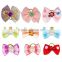 Dog Pet Cat Puppy Hair Bows Mixed Colors Grid Dots Mixed Designs Rubber Band Wholesale Pet Gifts