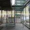 Double Stringer Stainless Steel Straight Stairs With Glass Treads