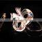 Handmade fashion jewelry gold plated zinc alloy full jewelled bowknot scarf clip brooch