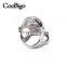 Fashion Jewelry Zinc Alloy Rhodium Ring Unisex Men Women Party Show Gift Dresses Apparel Promotion Accessories
